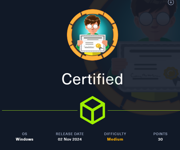 HTB machine info — credentials provided